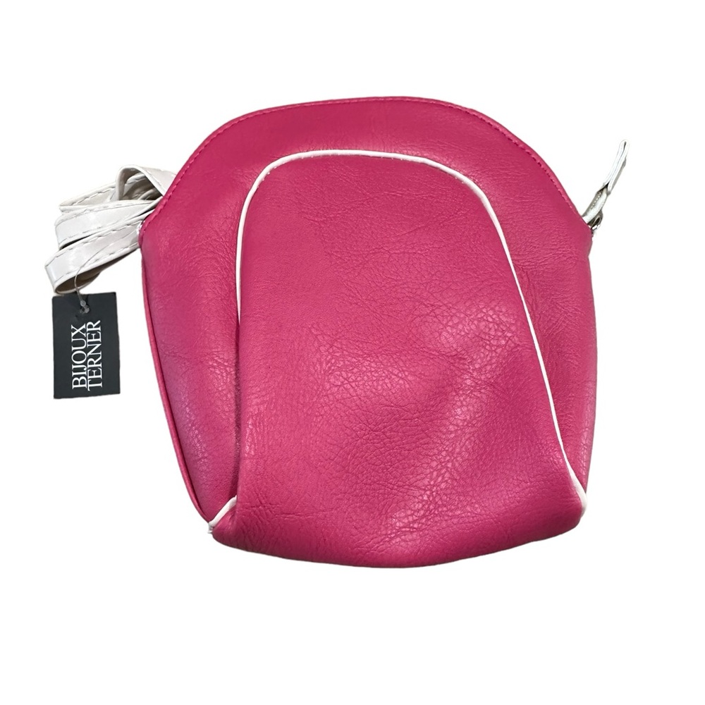 Bubblegum Pink Leather Crossbody Bag